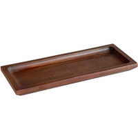 Valor 9" x 3" Rectangular Rubberwood Underliner with Rustic Chestnut Finish