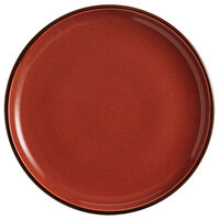 Acopa Keystone 12 1/2" Sedona Orange Stoneware Coupe Plate - 12/Case