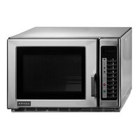 Amana RFS12TS Medium Duty Stainless Steel Commercial Microwave with Push Button Controls - 120V, 1,200W